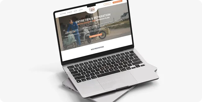 Mockup du site internet fictif du Petit Réparateur